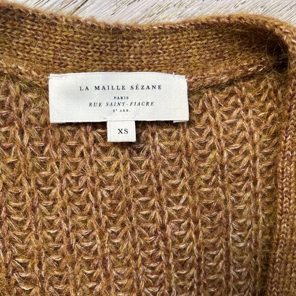 EUC Sezane Achille Cardigan Mottled Gold Size XS - Picture 4 of 6
